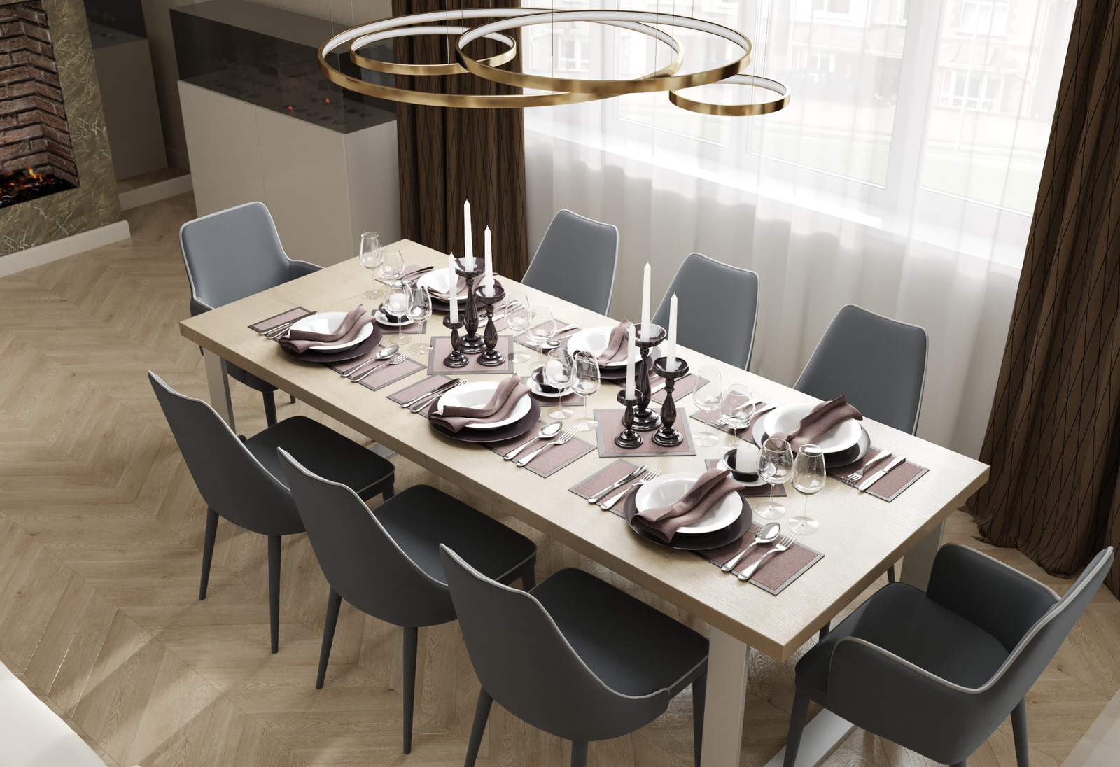 Визуализация квартиры 135 кв ЖК Даудель г.Тюмень