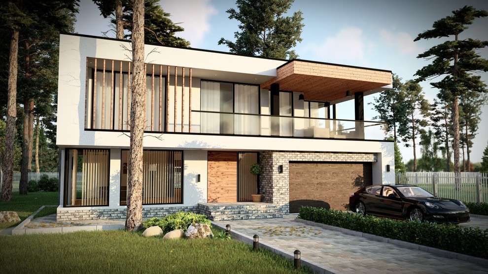 Обложка проекта: Коттедж в стиле минимализм