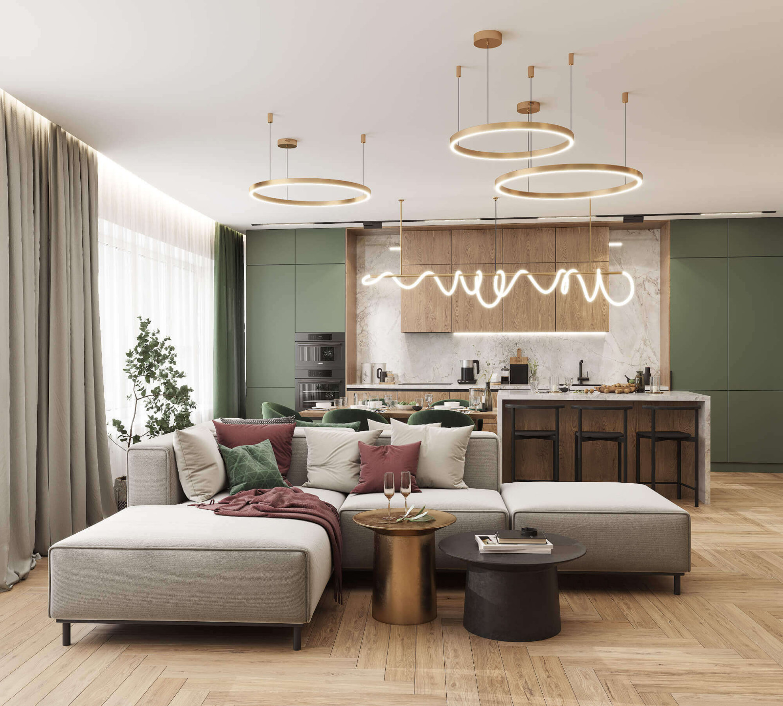 Дизайн квартиры|Яркая энергия современности