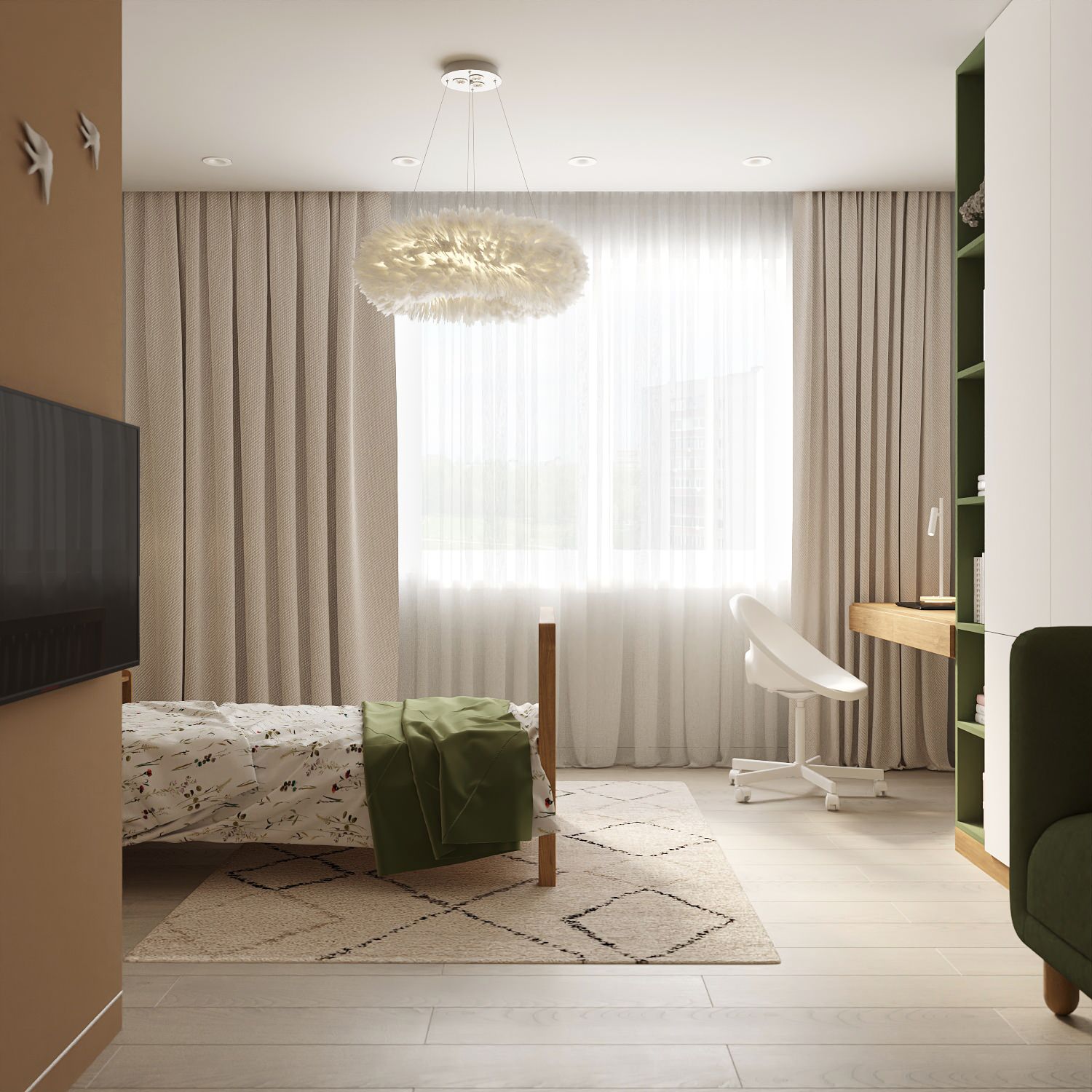 Трехкомнатная квартира 90м2