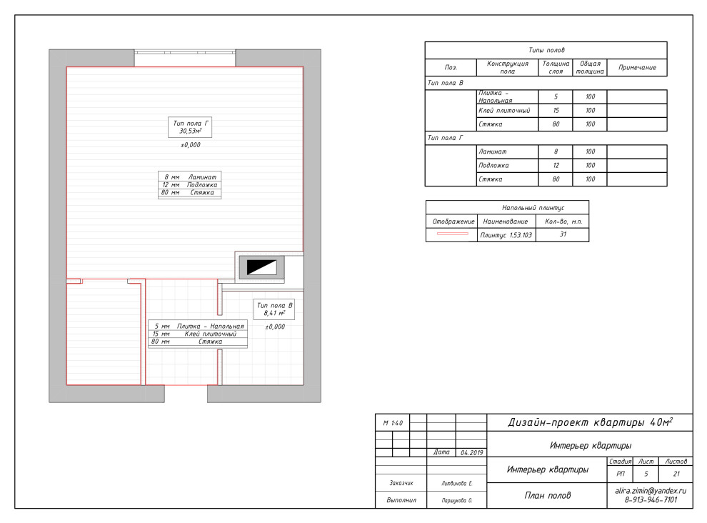Дизайн-проект квартиры для Екатерины