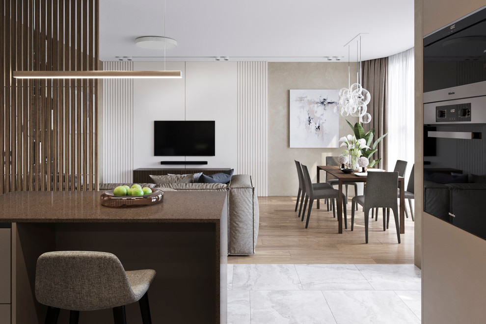 Обложка проекта: Кухня-гостиная в ЖК Солнечный круг