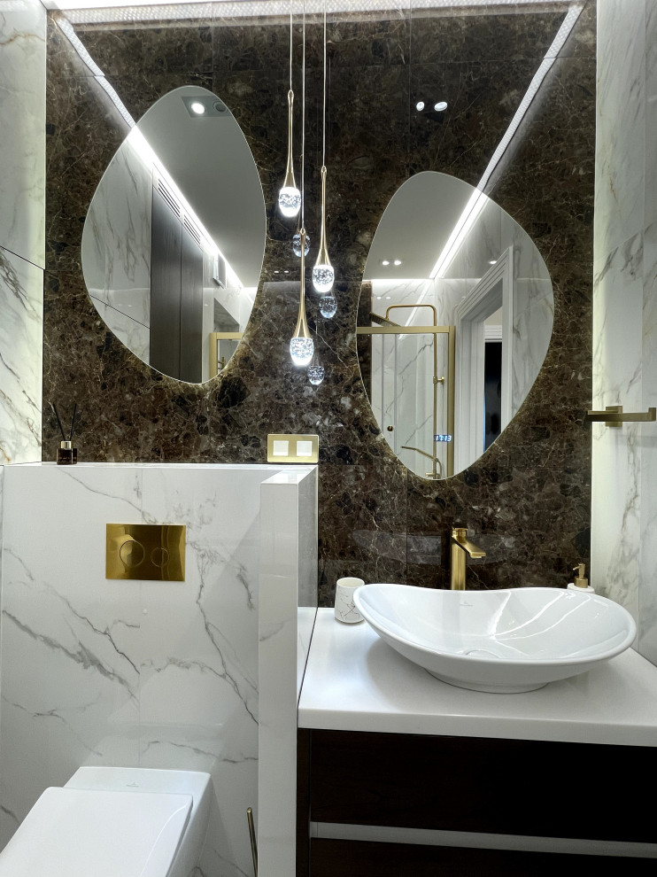 Санузел под мрамор Лабрадор