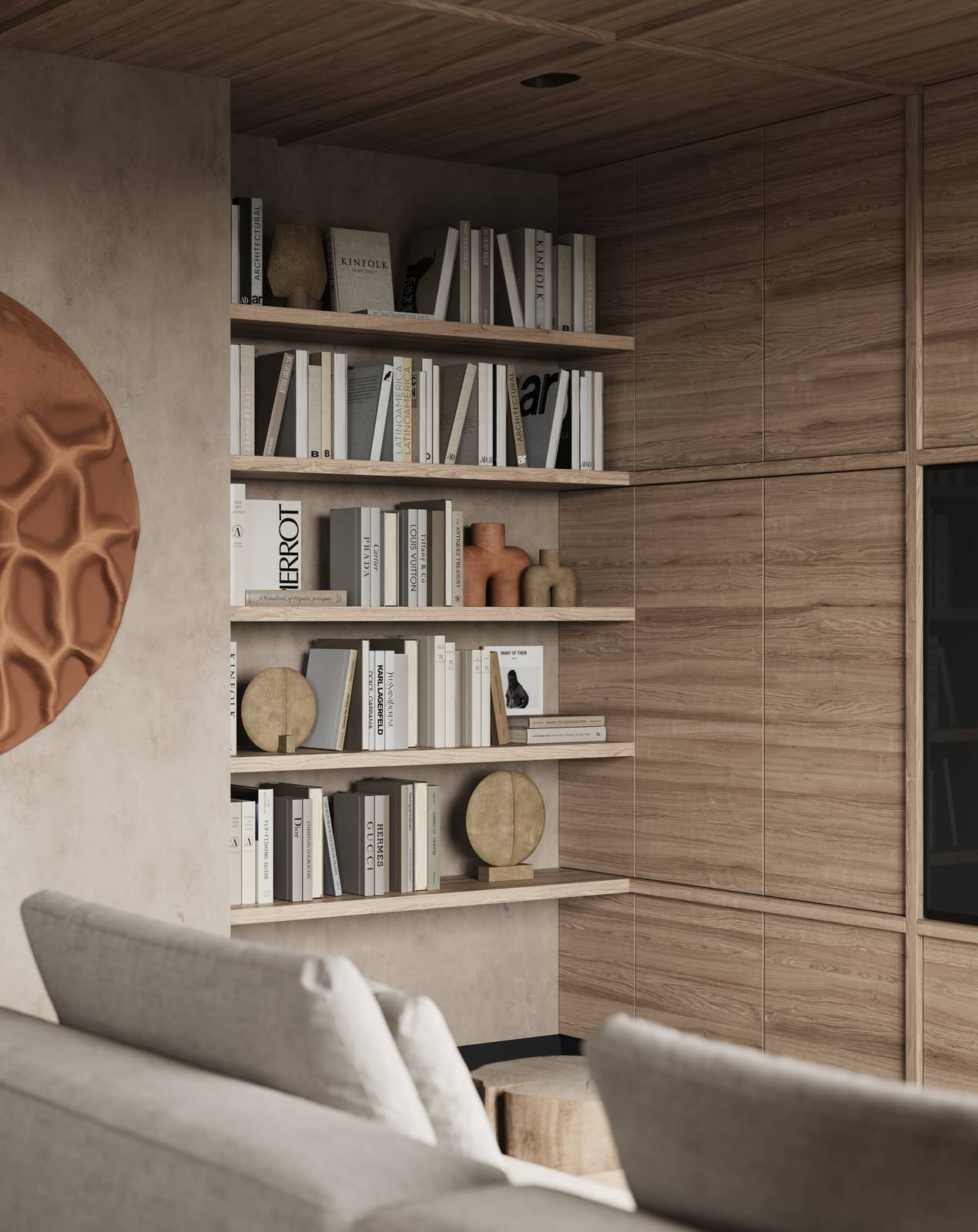 Встроенный стеллаж