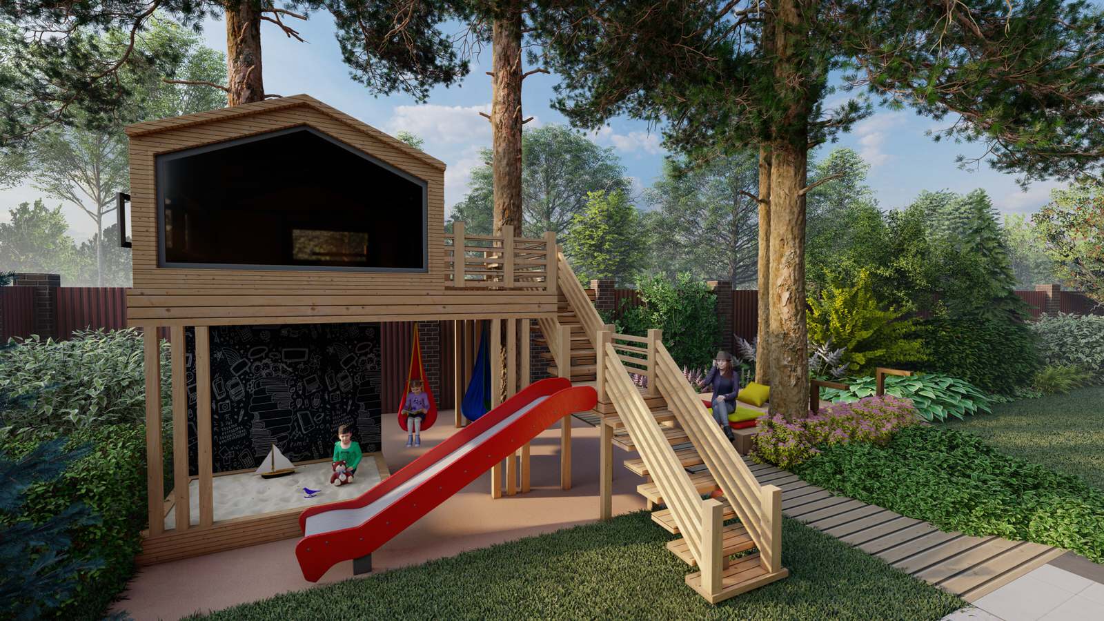 Обложка проекта: Визуализация ландшафтного проекта