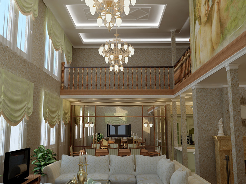 Эскизный проект гостиной в коттеджном поселке Колосково