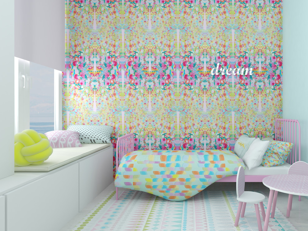 Обложка проекта: Детские обои по рисунку цветов.