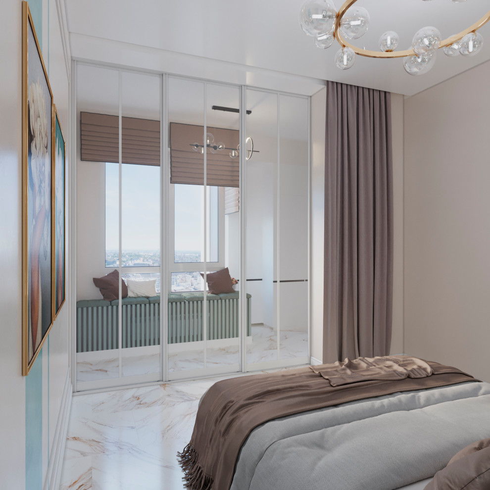 Дизайн спальни с make up зоной