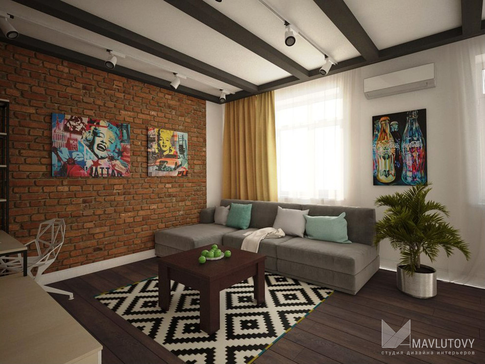 2-комнатная квартира  с элементами стиля лофт в Москве