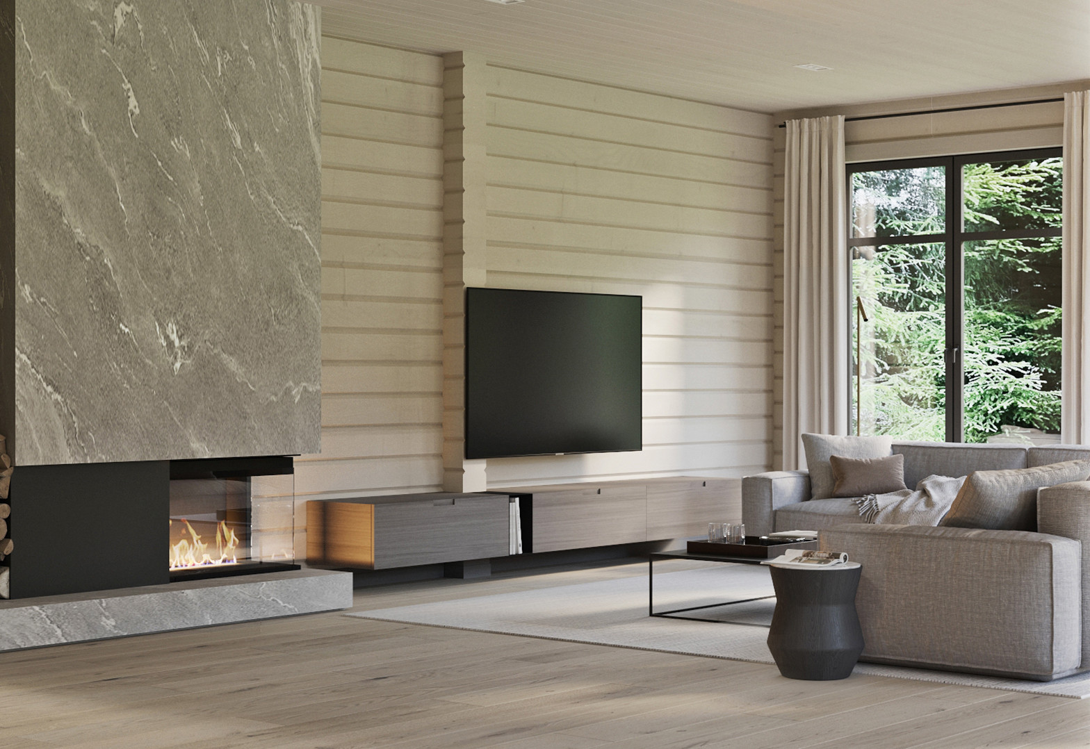 Интерьер загородного дома, 400 м2