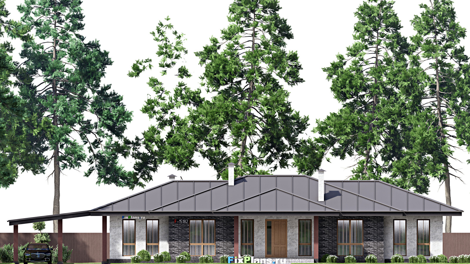 Проект одноэтажного дома 15х23м S255м2 F-15182
