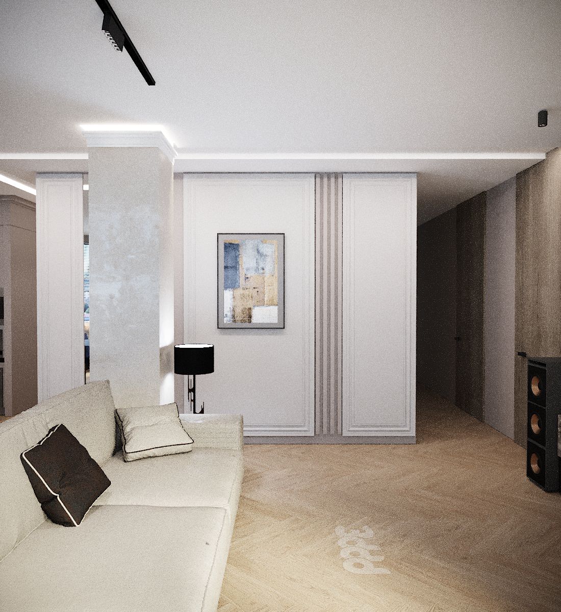 Гостиная-кухня ЖК Машков