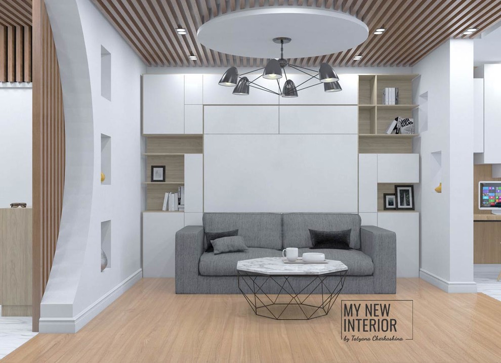 Дизайн квартиры студии 43 кв.м. в стиле минимализм