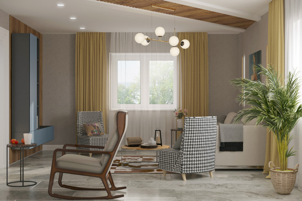 Интерьер жилого домас мансардой,г. Бор