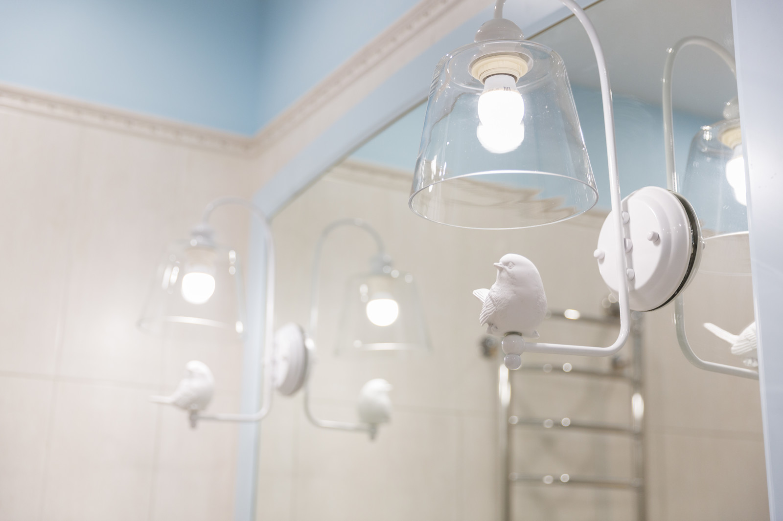 Реализованный проект ванной комнаты "Кусочек Прованса"