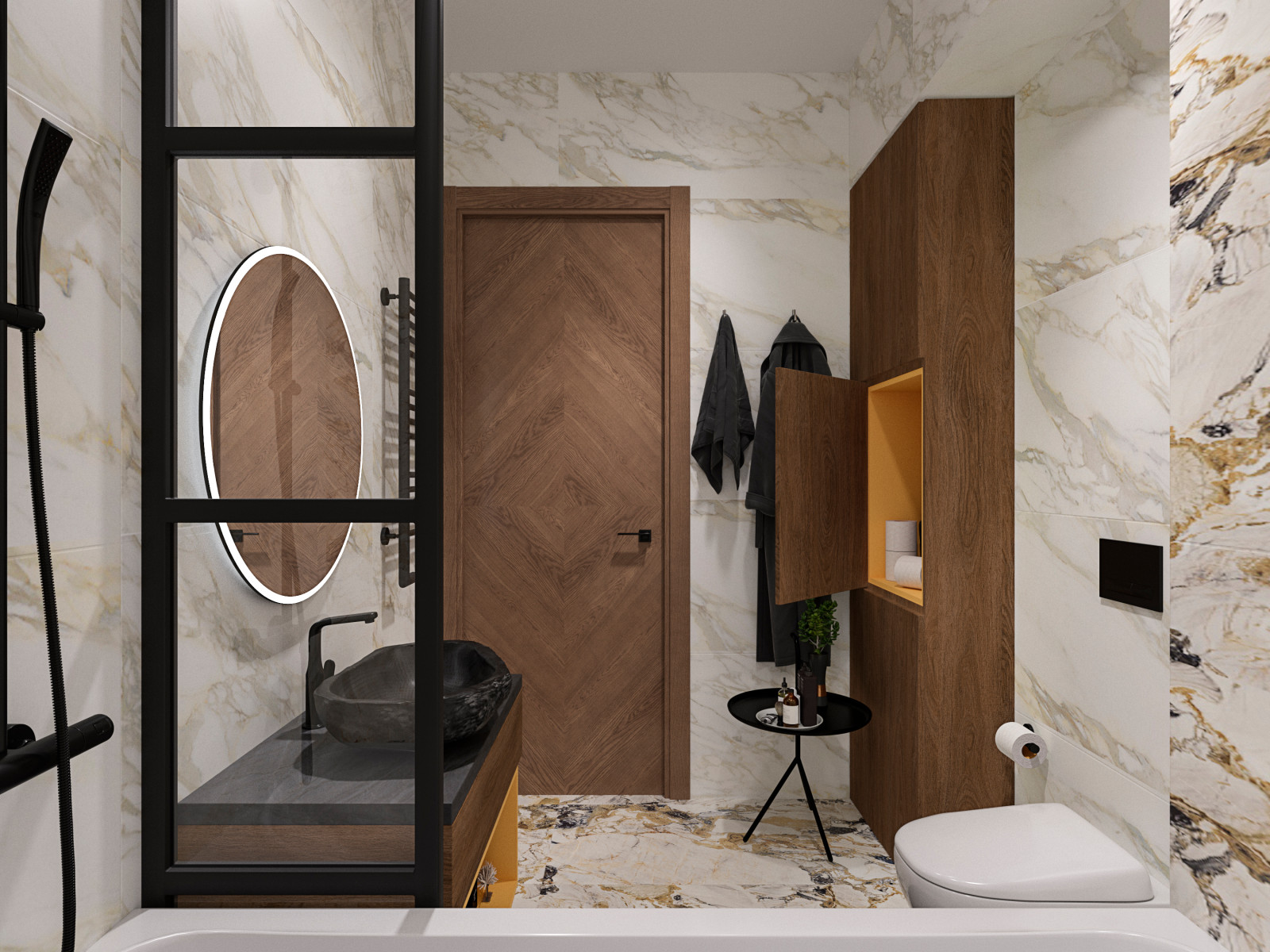 Дизайн-проект. 2-хкомнатная квартира на набережной. Москва. 2019 г.