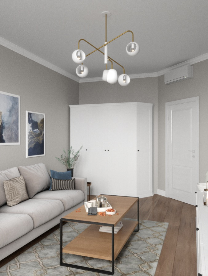 Дизайн-проект для двухкомнатной квартиры. 63.33 кв.м