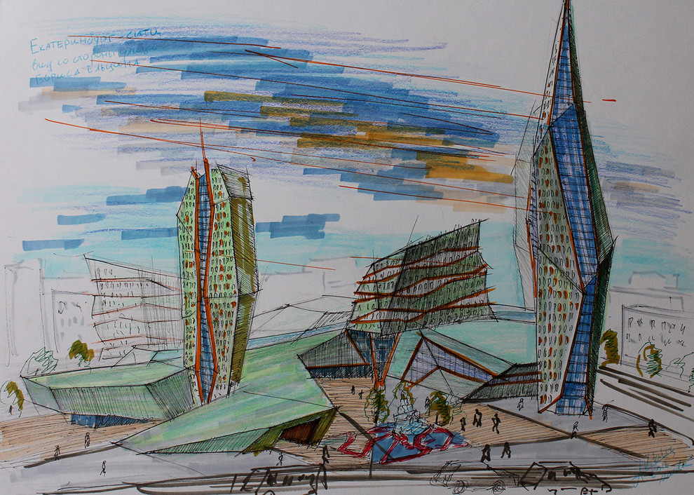 Размышление с карандашом - высотные здания