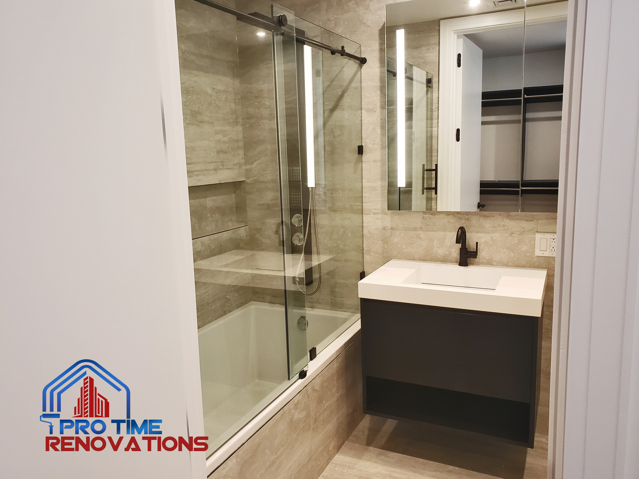 Обложка проекта: Bathroom vanity, accessories installation.