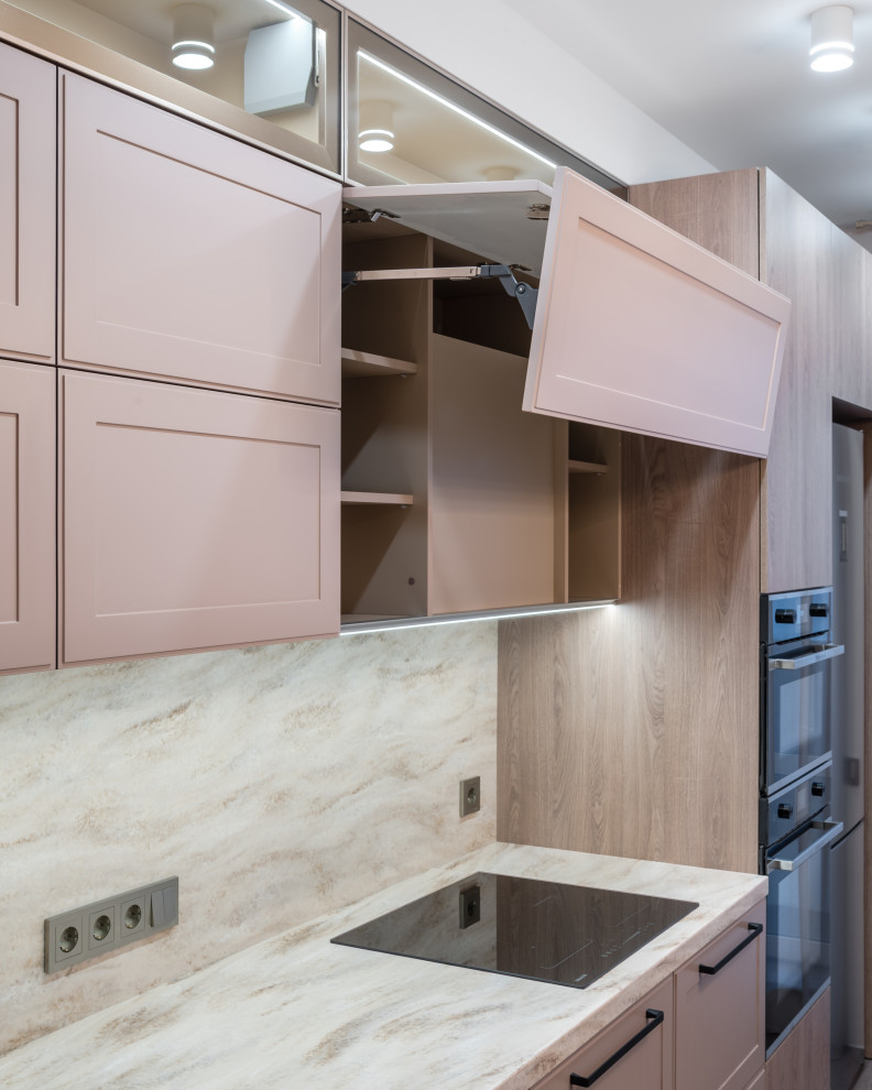 Кухня в нежных оттенках