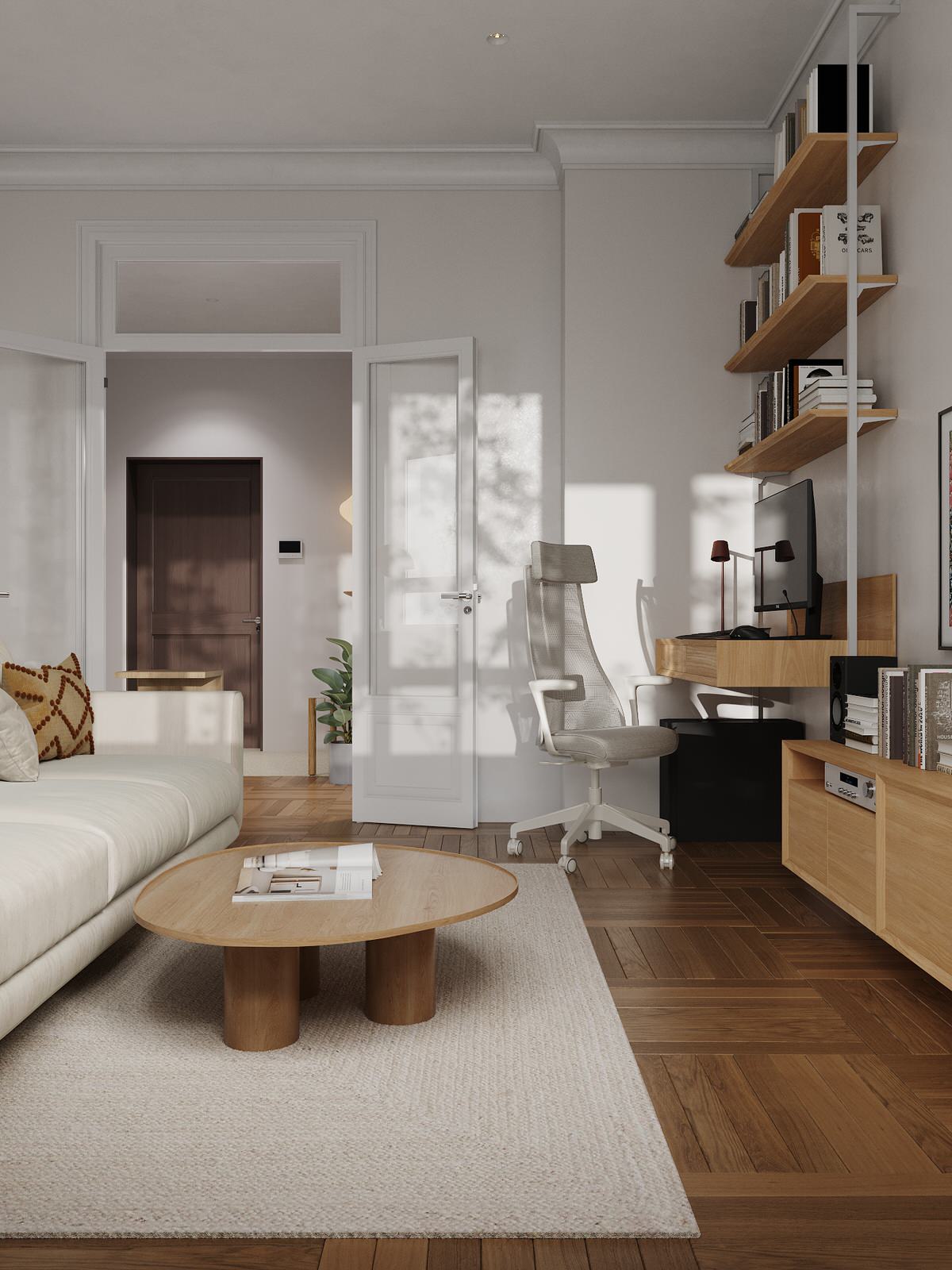 Обложка проекта: Интерьер квартиры 80 м2 в ЖК Вестердам на западе Москвы