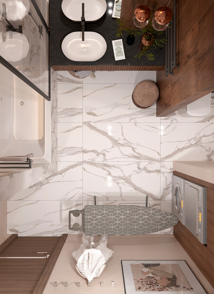 Дизайн трёхкомнатной квартиры 63,3 кв.м