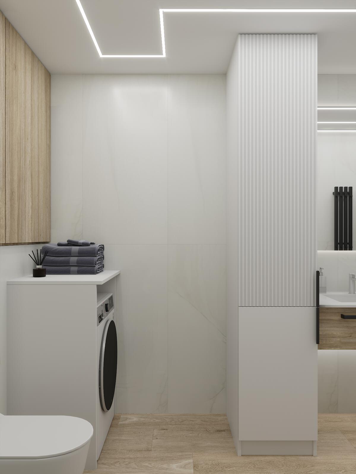 Визуализация дизайн-проекта квартиры 95 м кв, для пары с ребенком