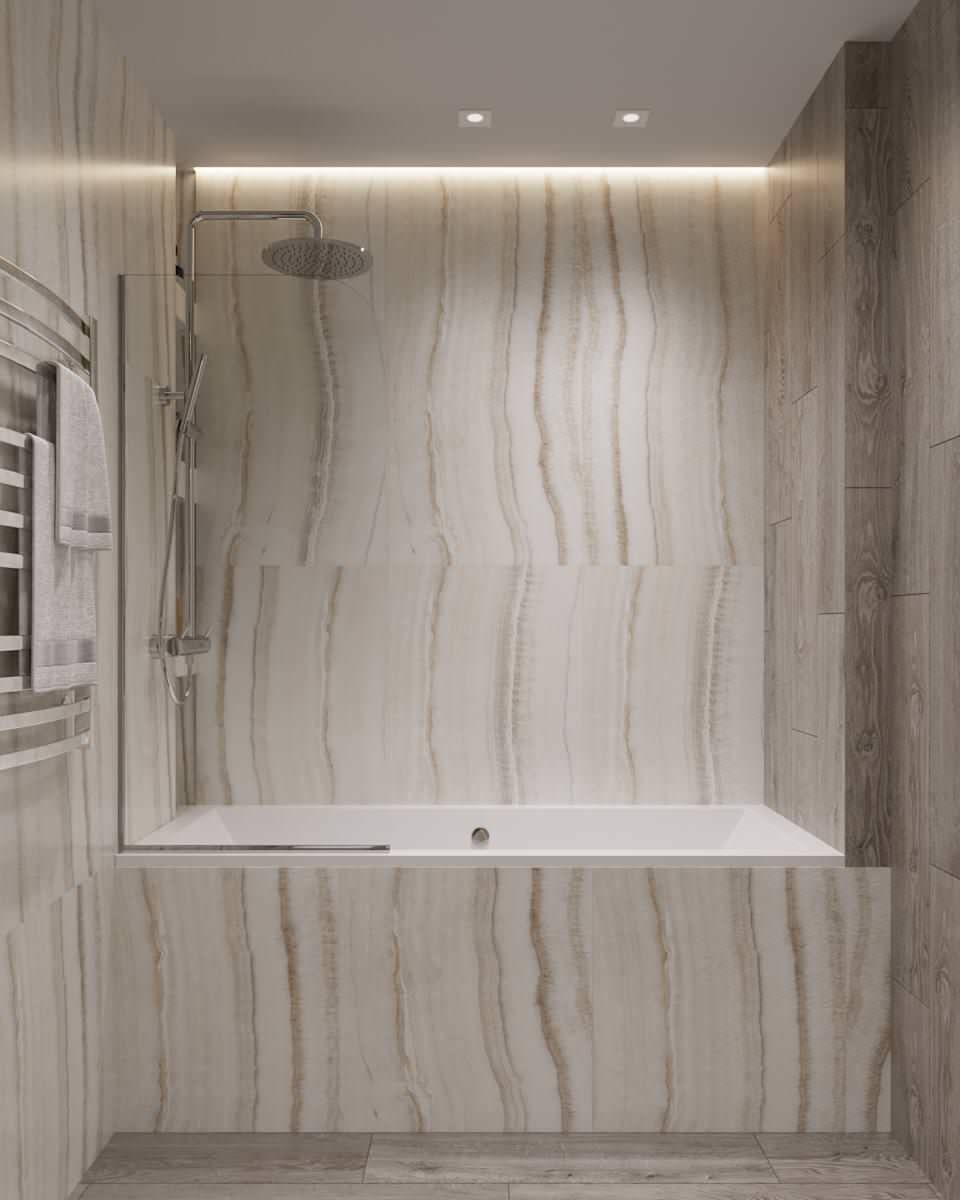 Обложка проекта: Ванная в Прометей 87