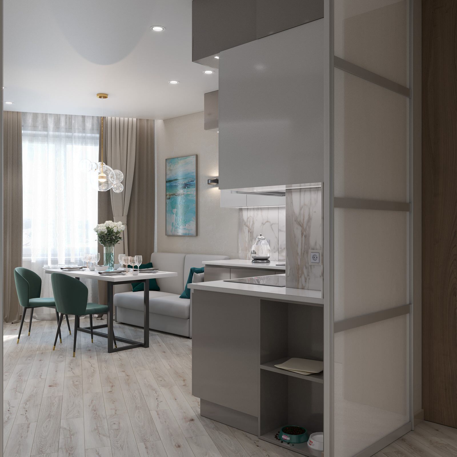 Обложка проекта: ЖК Марсель. Кухня-гостиная