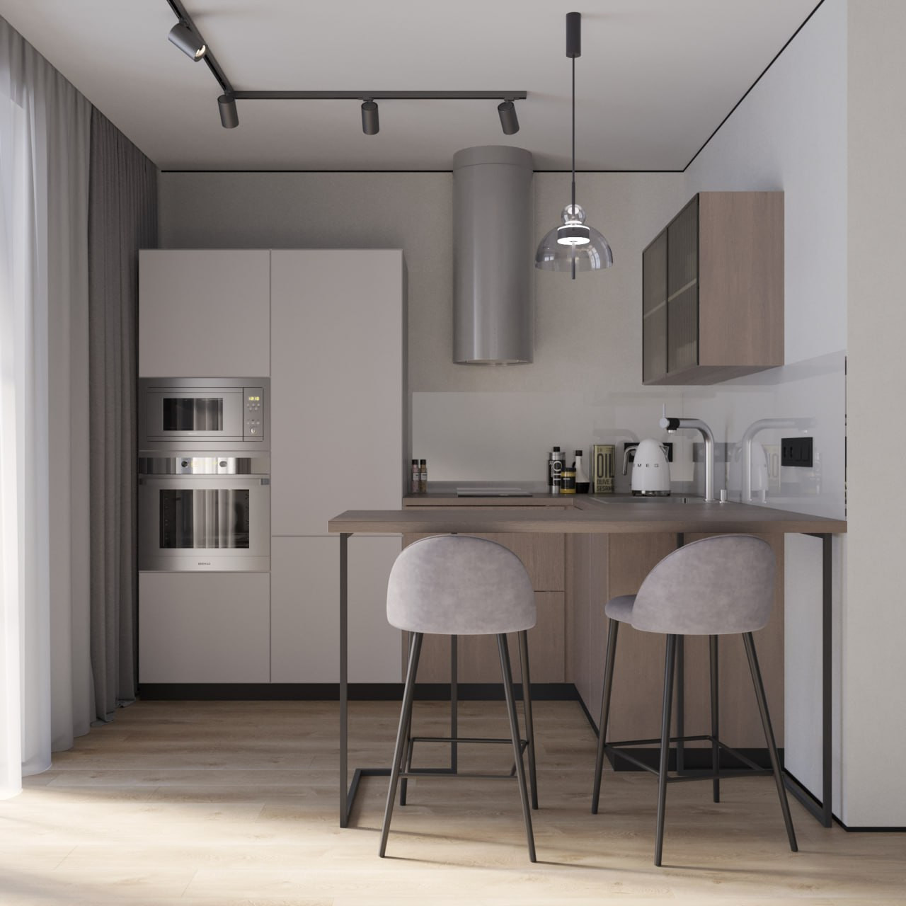 Однокомнатная квартира в стиле минимализм