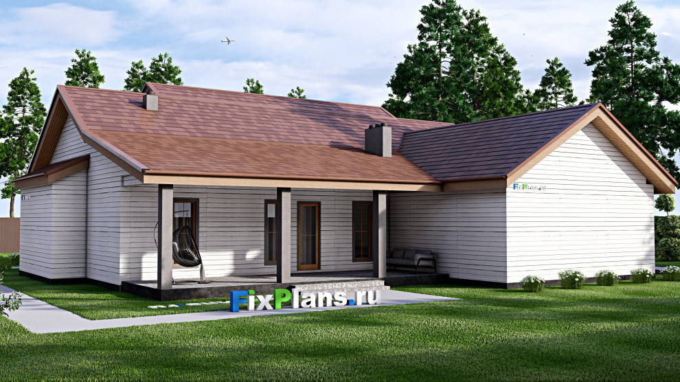 Проект одноэтажного дома 19х19м S240м2 F-16487