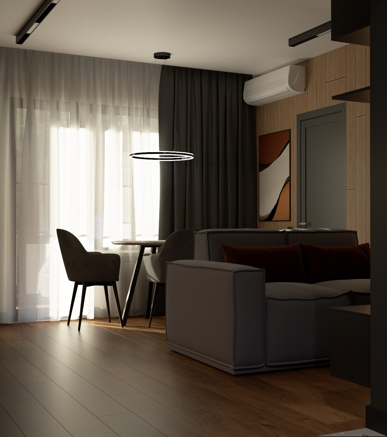 Квартира в Санкт-Петербурге в темных тонах