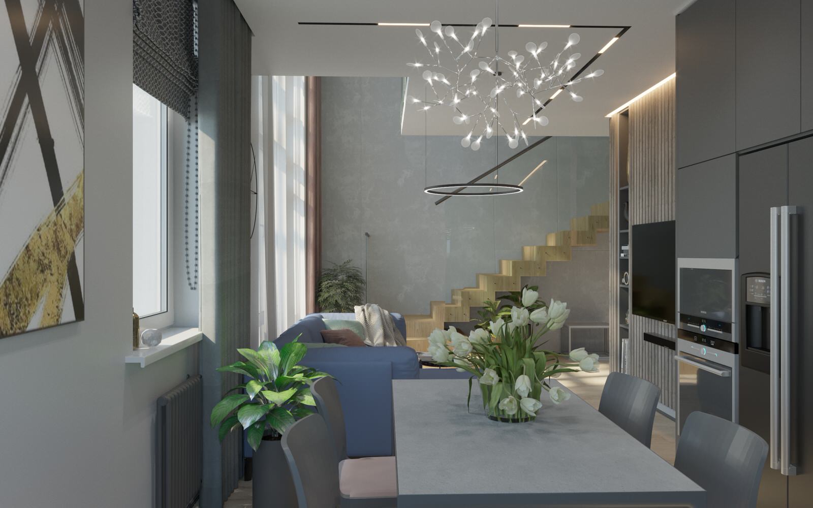 Двухуровневая квартира в ЖК Новые горизонты на Пушкина