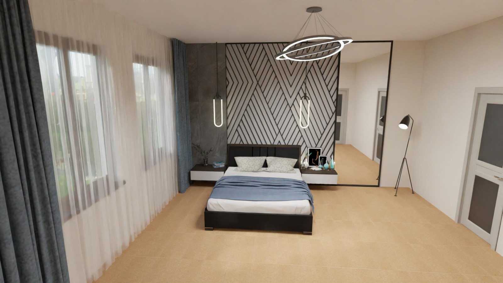 Большой зал в доме. Около 60 кв.м.