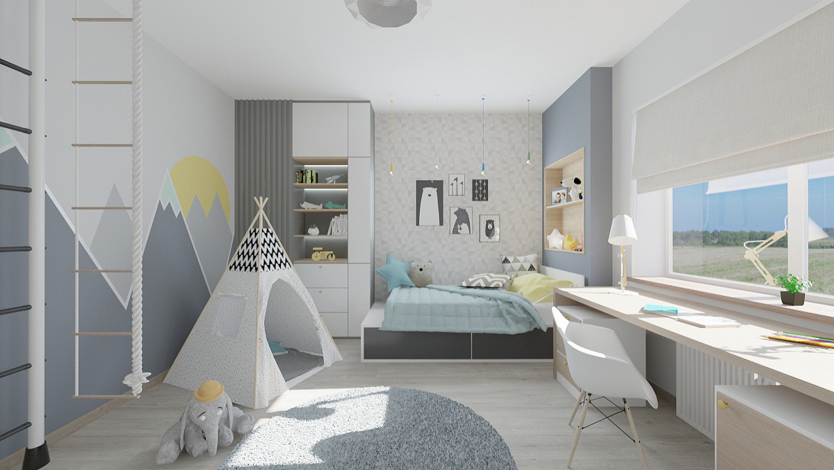 Обложка проекта: детская в Скандинавсом стиле