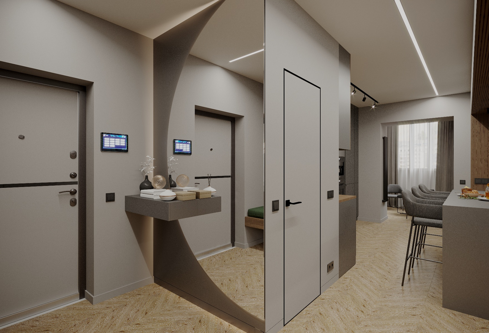 Дизайн 2-х комнатной квартиры 77 кв.м