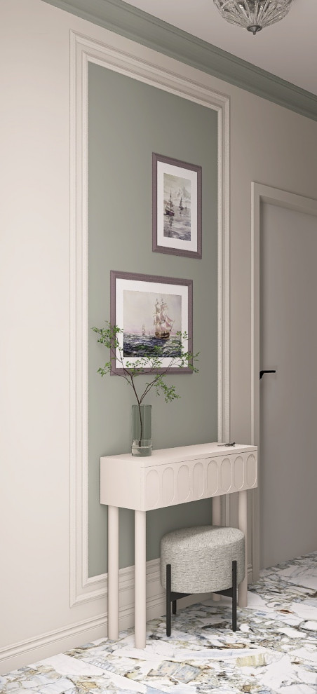 Однокомнатная квартира в современном стиле с элементами неоклассики