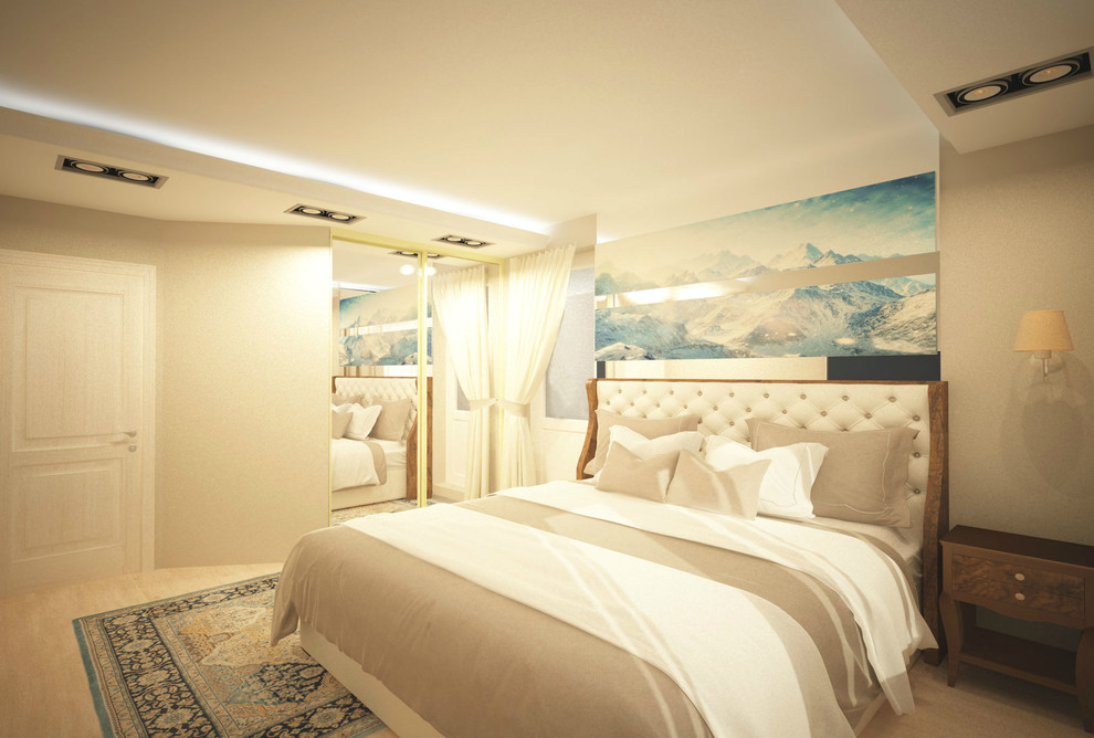 Дизайн-проект 3-комнатной квартиры. Спальня. Воздух