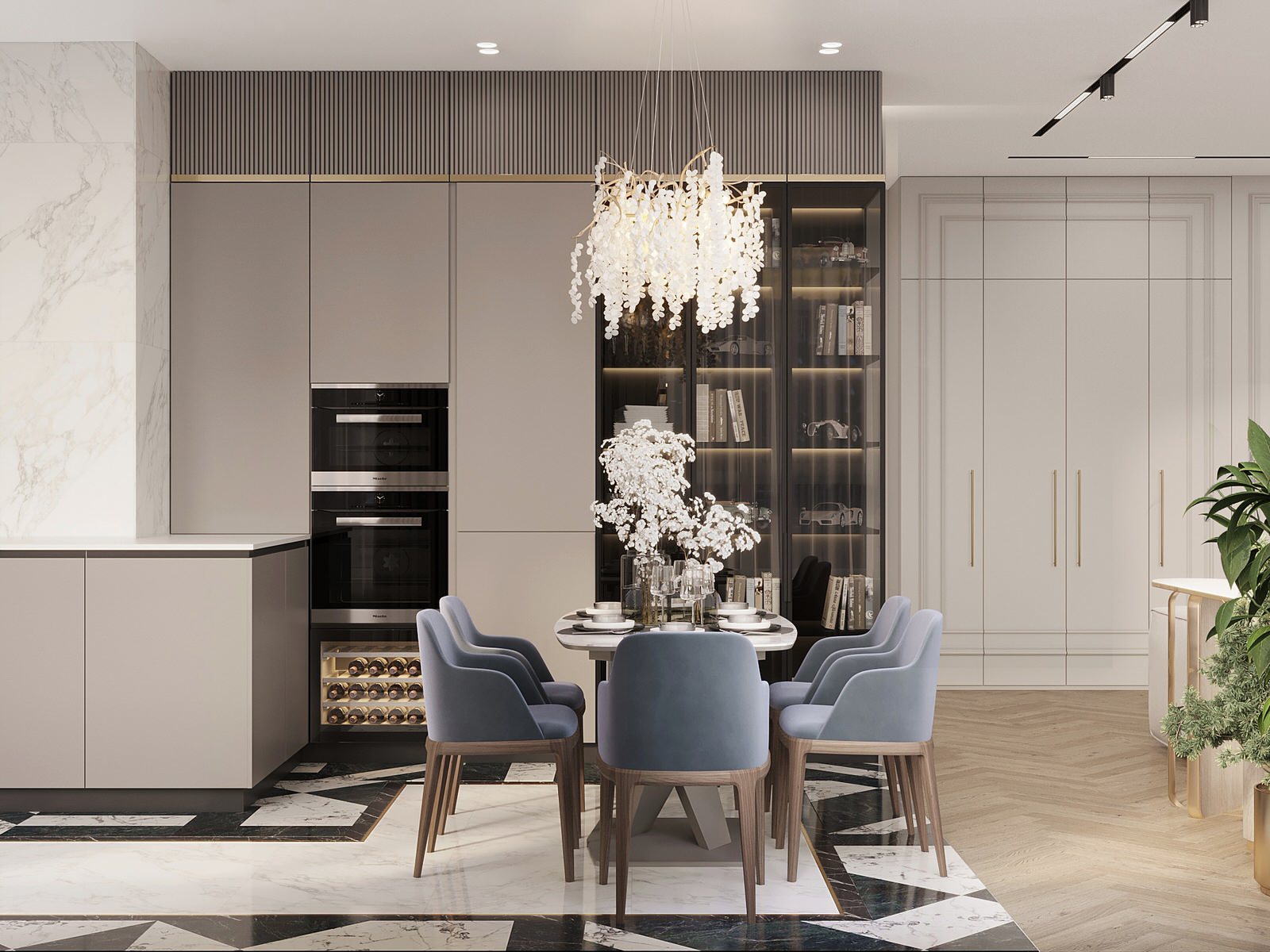 Дизайн-проект жилого дома в ЖК «Сердце Столицы» 80.3 кв.м