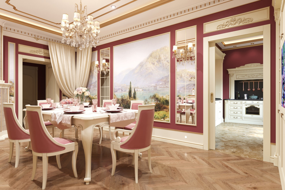 Обложка проекта: Столовая цвета бордо.