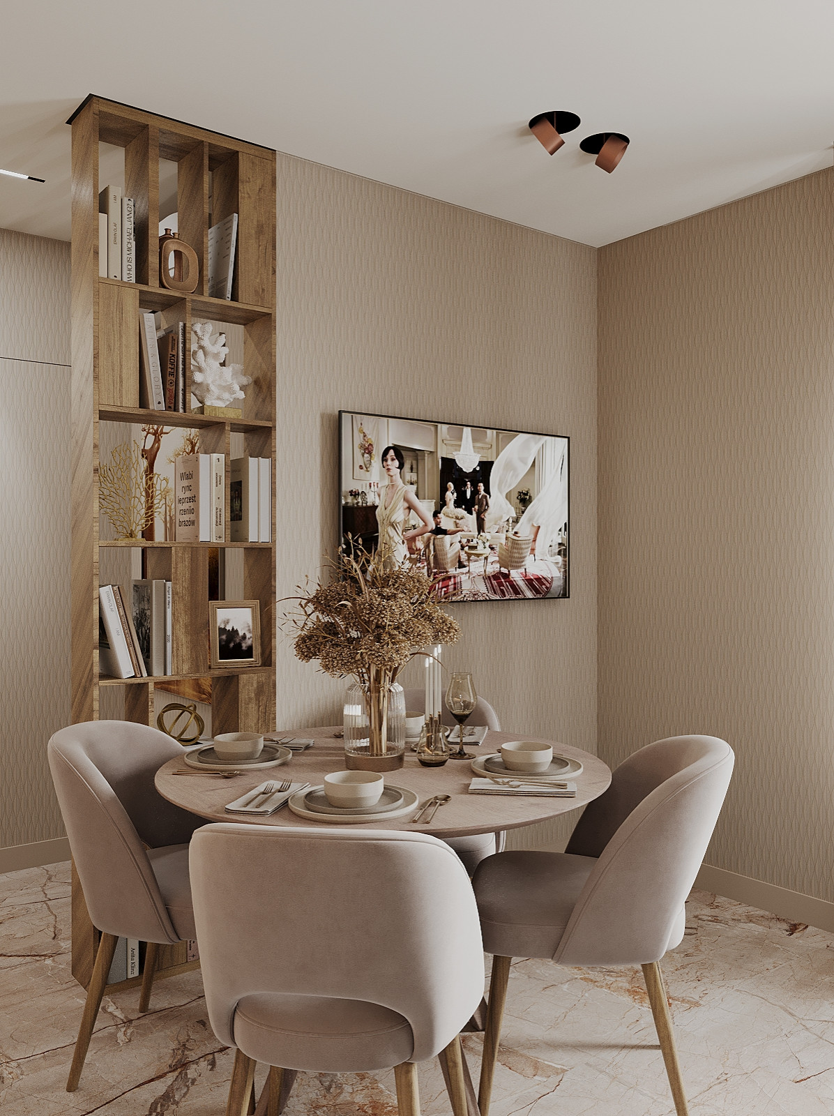 Интерьер 4-ёх комнатной квартиры_ "EHTNO TERRA_COTTA"