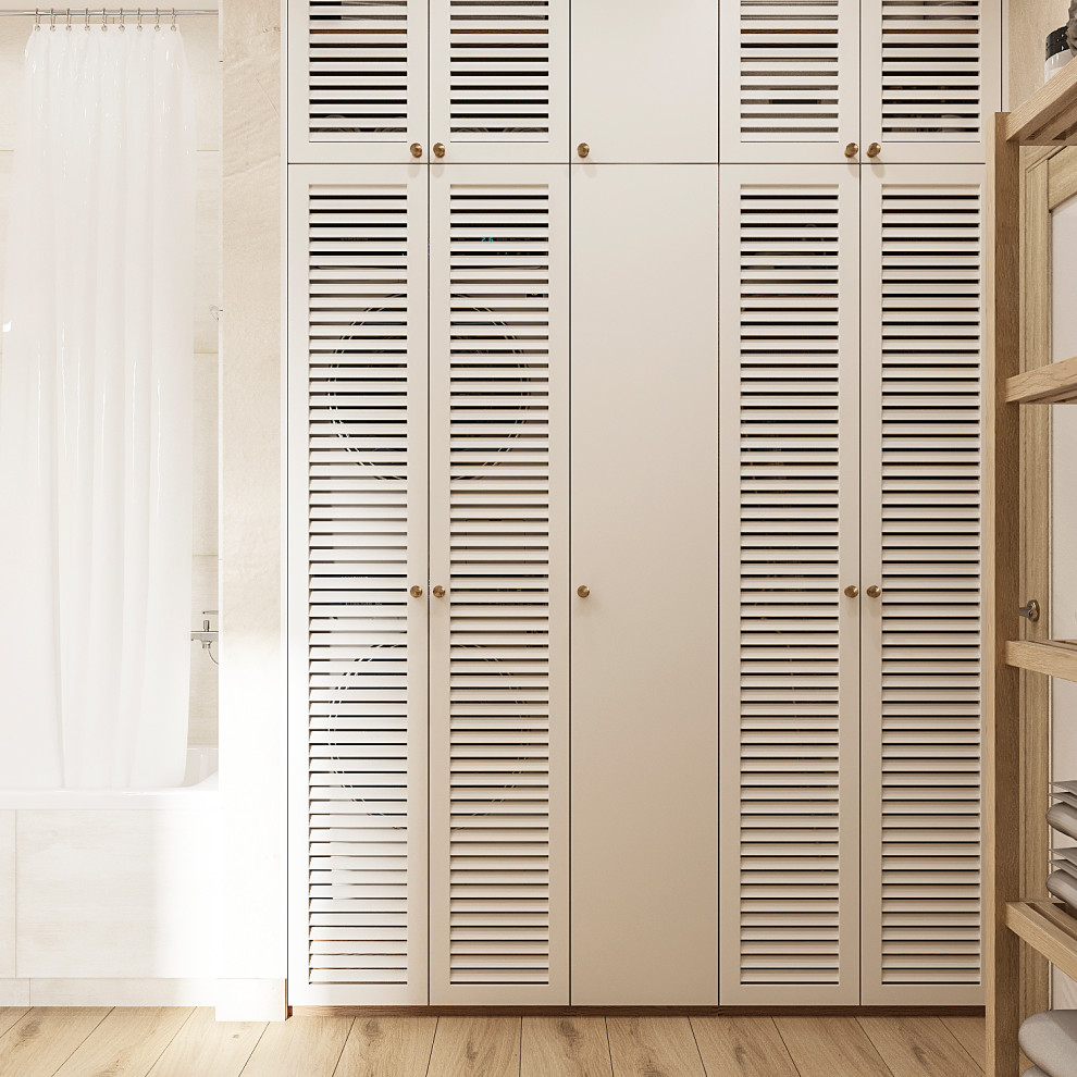 Четырех-комнатная квартира в светлых тонах.