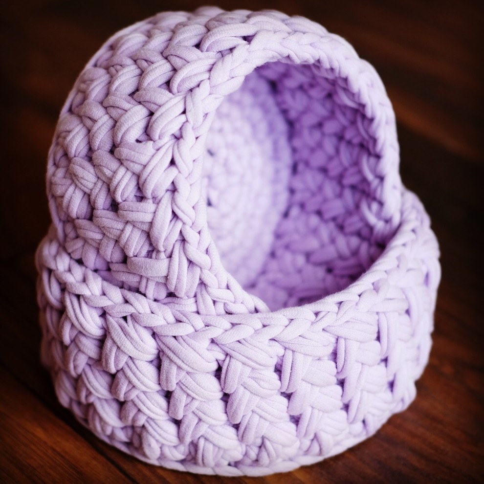 Вязаные корзинки