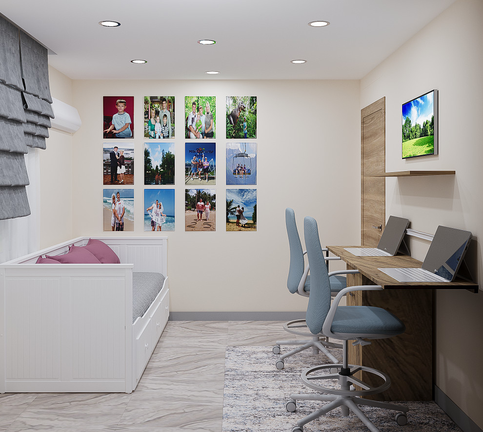 учебный проект. 1-й этаж частного дома для проживания 2 человек и собаки.