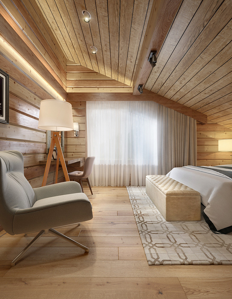 Интерьер дома из бруса