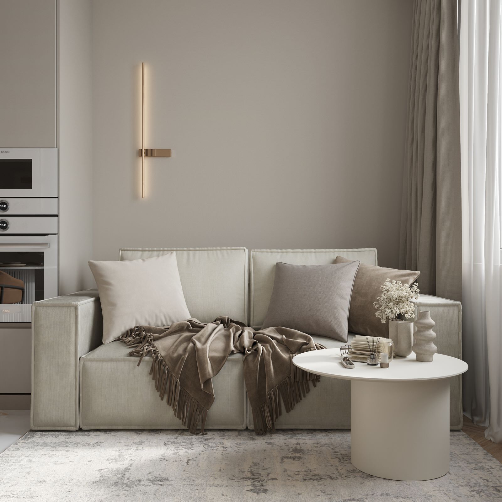 Мягкий минимализм в ЖК Сколково