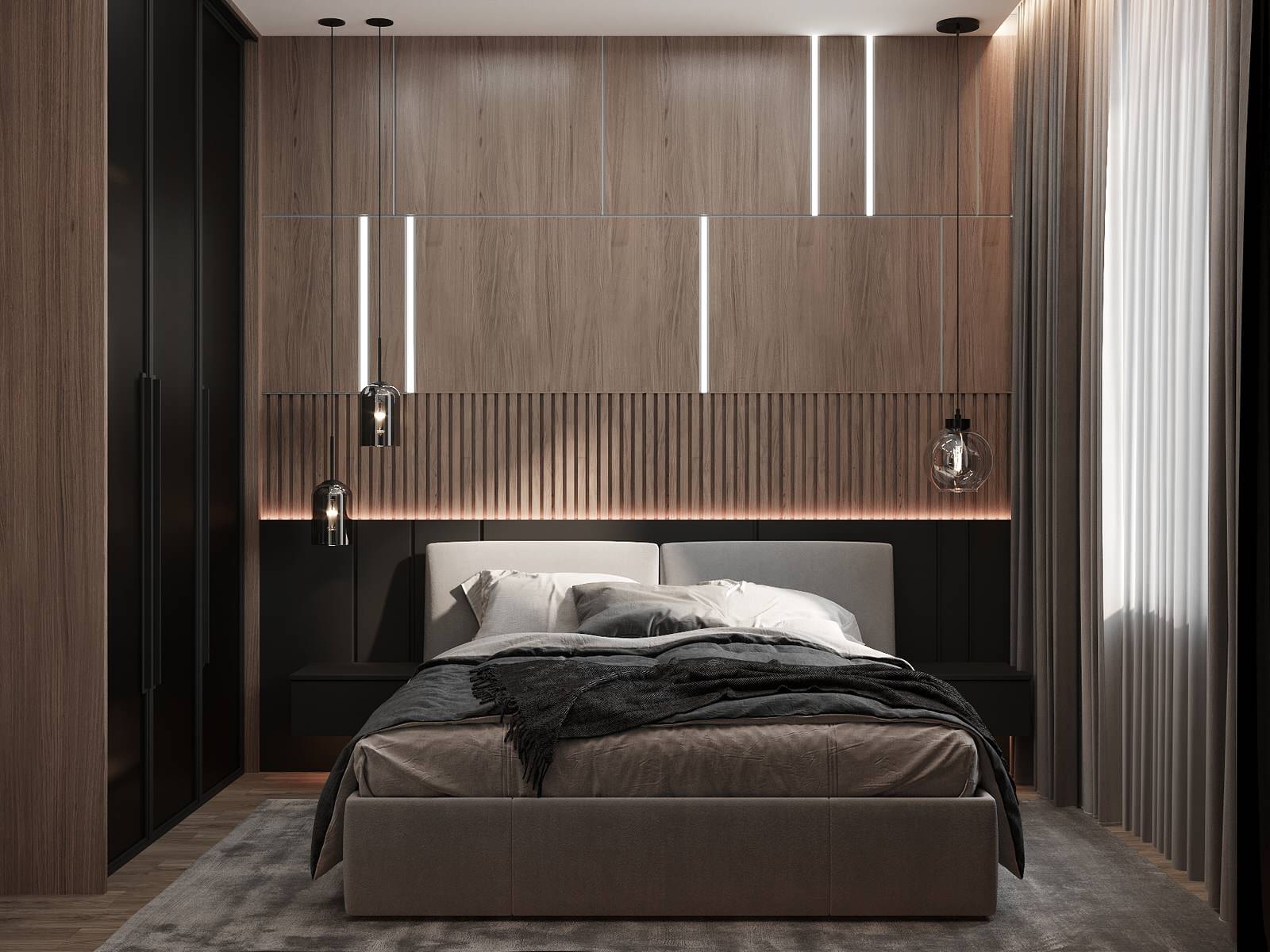 Дизайн трехкомнатной квартиры 65м² для молодой пары в ЖК Европейский квартал