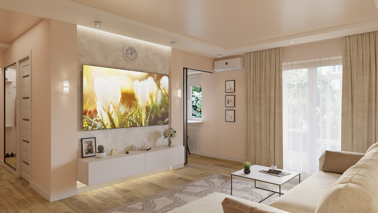 Обложка проекта: Дизайн двухкомнатной квартиры 44 м2