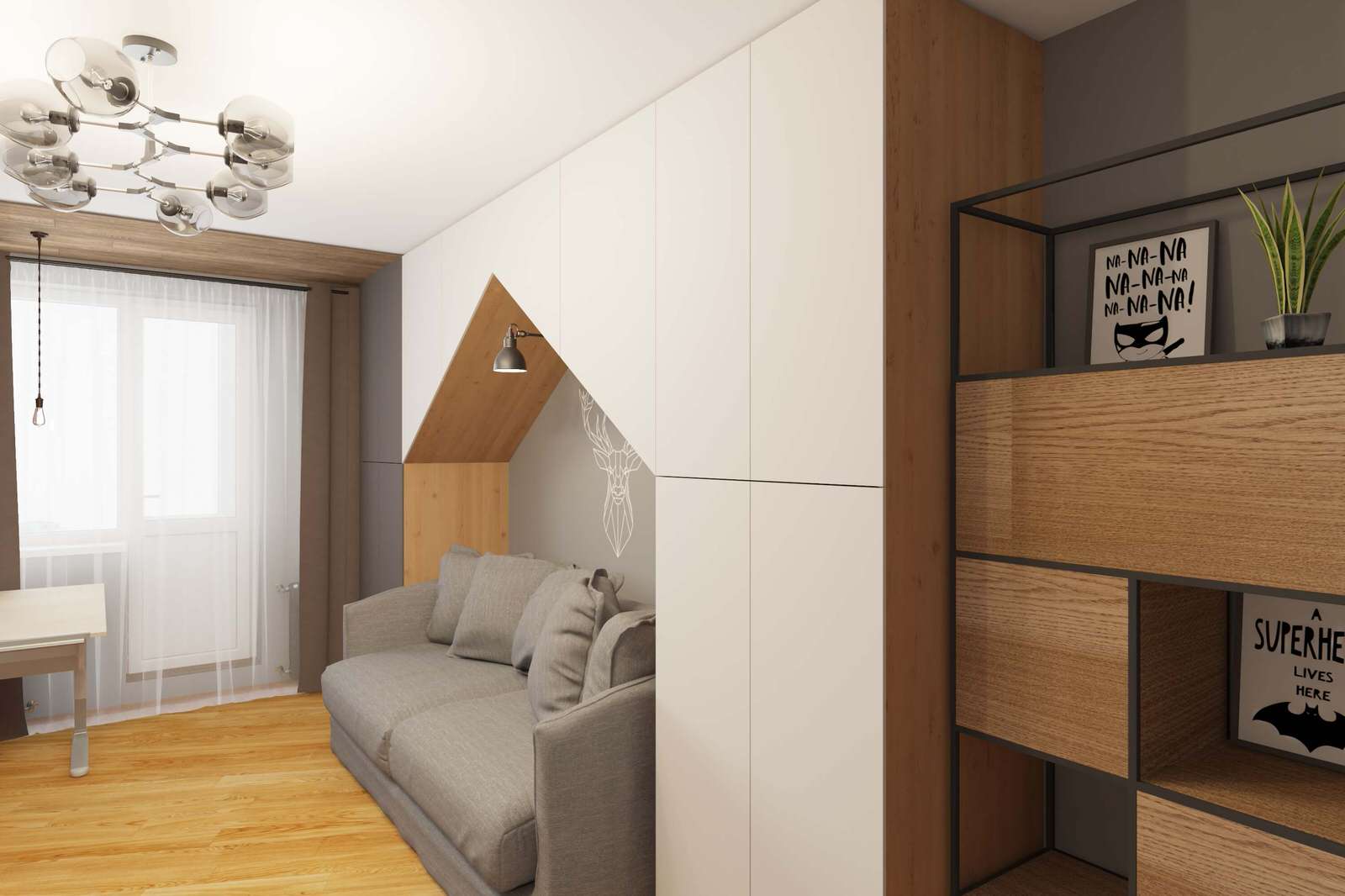 Трехкомнатная квартира 75м2 в стиле лофт, в доме серии П-3