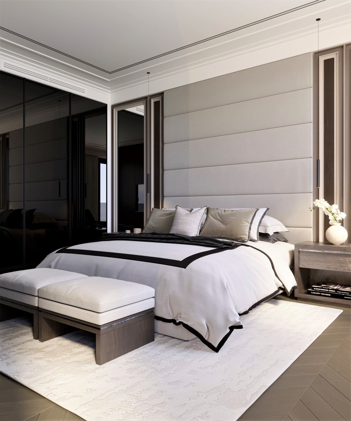 Мастер спальня с проходным гардеробом